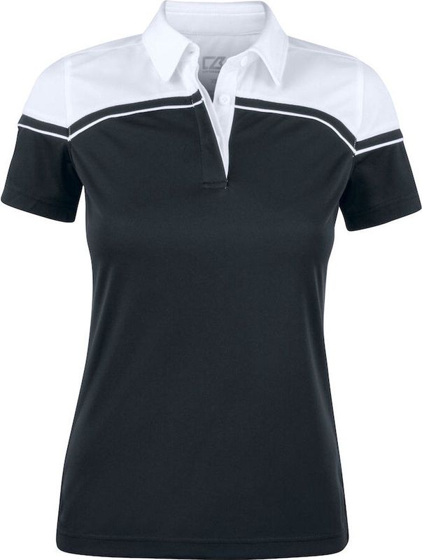 Cutter & Buck Seabeck Polo Dames Zwart/Wit maat S