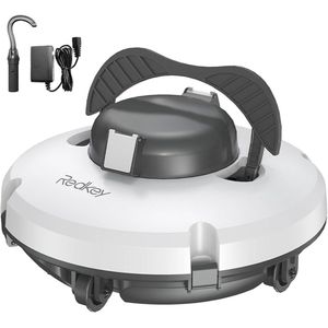 Draadloze Automatische Zwembadrobot voor Vlakke Zwembaden tot 100 m2 - Accuduur 130 Minuten, Zelfpargend