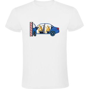 Auto Crash Heren T-shirt - gevaar - verkeer - ongeluk - botsing