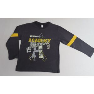 T shirt met lange mouwen - Jongens - Grijst , geel - Academy - 6 jaar 116