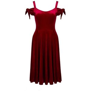 Hell Bunny Carrie Dress Dames Medium-lengte jurk - rood - XS