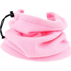 Fleece nekwarmer colsjaal windvanger - Voor volwassenen - Licht Roze