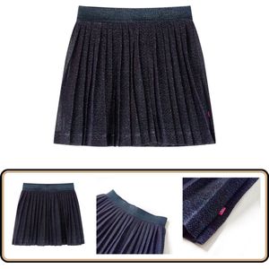 Kinderrokje - Glitters - Marineblauw - Maat 140 Kinderrokje - Meisjesjurkje - Glitterrokje - Schooluniform - Feestoutfit