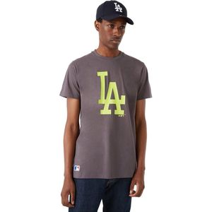 New Era Mlb Seasonal Team Logo Los Angeles Dodgers T-shirt Met Korte Mouwen Grijs S Man