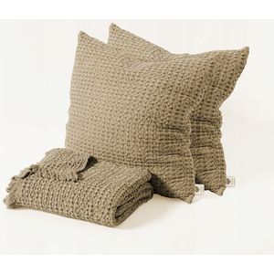 Vital Home Katoenen Bedsprei Plaid Beige 140x220 cm