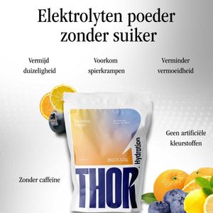 Daily Hydration - Electrolyte sticks (20 sticks - elektrolyten poeder) - Variety - mixed flavors, zero sugar - Thor Hydration