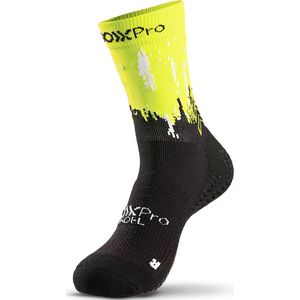 SOXPro - Padel Sokken - Zwart-Fluo Geel - Dryarn® Garen