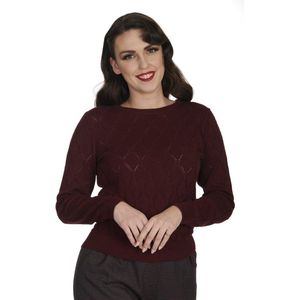 Banned - Ruby Gebreide trui - XL - Bordeaux rood