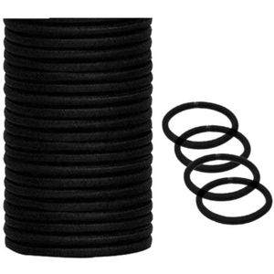 New Age Devi - Mini Haar-elastiekjes - Perfect Voor Kinderen - Elastieken - Zwart