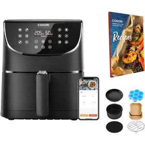 Cosori Airfryer XL 5.5L – App Connected - met Accessoire set - Heteluchtfriteuse - Zwart