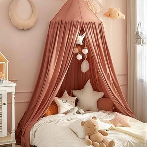 Kinderkamer bedhemel - Hangend rond prinses - Muggennet voor kinderkamer - Rood