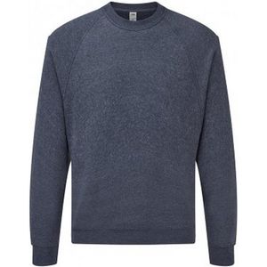 Fruit Of The Loom Volwassenen Unisex Klassiek Raglan Sweatshirt (Heather Marine)