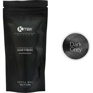 Kmax keratine haarvezels - Donkergrijs (64 gr)