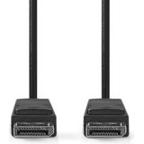 Nedis DisplayPort-Kabel - DisplayPort Male - DisplayPort Male - 4K@60Hz - Vernikkeld - 3.00 m - Rond - PVC - Zwart - Doos