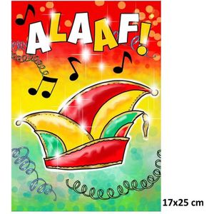 Raamsticker ALAAF carnaval 17 X 25 cm.