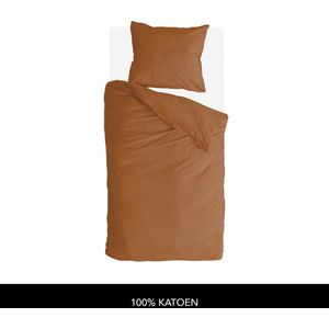 Byrklund Dekbedovertrek Sleep Softly - 140x220 - 100% Katoen - Cognac