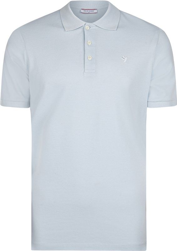 Felix Hardy - Polo Shirt - Babyblauw - Korte Mouw - Katoenen Pique