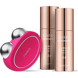 FOREO - Bear Microcurrent Face Lift Device - Gezichtsmassager Elektrisch - 2 x Verjongende Geleidende Serum 30 ml - Anti-aging Huidverzorging Gereedschap Set