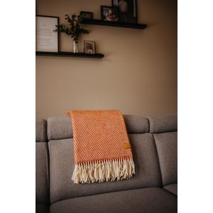 Wollen deken / plaid - Pure Wool Love - 100% wol - Terracotta - 130x180 cm