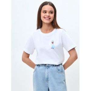 CAT by maniita lacitta Bedrukt T-shirt - COFFEE CAT