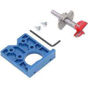 Verborgen Rondboren voor Gebruiksvoorwerpen - Scharniermalklem Scharnierboor Verwerking Schacht Houtgereedschap Boorgeleider Blauwe Positioneringsset 35 Mm Kit Rond