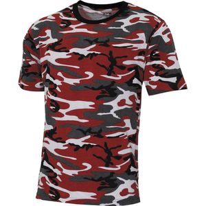 MFH US T-shirt - ""Streetstyle"" - Rood camouflage - 145 g/m² - MAAT XXXL