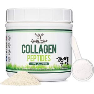 Double Wood Collageen poeder - 456 gram - Collagen peptides - type 1, 2 & 3