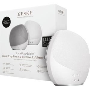 GESKE Sonic Body Brush & Intensive Exfoliator | 7 in 1 | Elektrische borstel voor het hele lichaam | Met SmartSonic-pulsaties | Diepe reiniging, exfoliatie en massage | Ruwe huidverwijderaar