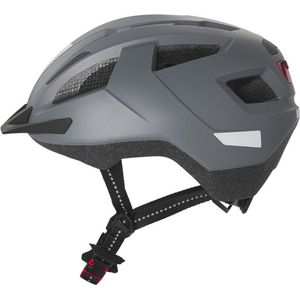 Fietshelm Volwassenen met achterlicht - met TÜF en GS test certificaat - maat L/XL: 59-64 cm - mat grijs