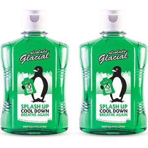 Alcolado Glacial | 2 x 500 ml | Mentholated Splash Lotion | body lotion | verkoelend verfrissend