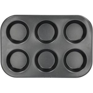 Blokker Muffin Bakvormen - Muffinvorm 6 Stuks - Anti-Aanbak - RVS