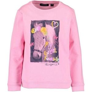 Blue Seven - sweater roze paard - maat 98