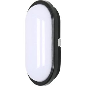 Goeco Plafondlamp - 21cm - Klein - Elliptische - 15W - LED - Wandlamp - 6000K - 1400LM - Zwart
