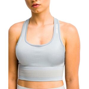 GymHero Stripes Bra BRA-GRAPHITE, Vrouwen, Grijs, Sport Beha, maat: S