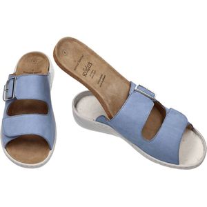 Solidus - Wellness Special - Slippers - Lichtblauw - Nubuckleder