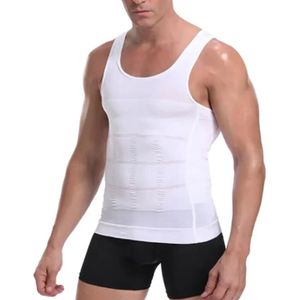 Scoby - Corrigerend Hemd - Mannen - Ondersteuning - Shapewear Shirt - Body Buik - Correctie Hemd - Buik verbergen - Strak lichaam - Wit - S