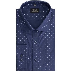 overhemd strijkvrij - Katoen - Blauw - Maat EU40/M