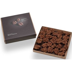 DARQ luxe Chocolade Cadeaudoos met Perigord Walnoot gedoopt in Pure chocolade - Een Smakelijk Cadeau voor man en vrouw - Handgemaakt, duurzaam, biologisch en fair trade