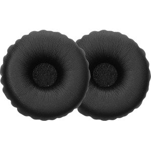 Kwmobile 2x oorkussens voor Logitech PC960 H960 H650E H820E - Kunstleer en schuim - Zwart .