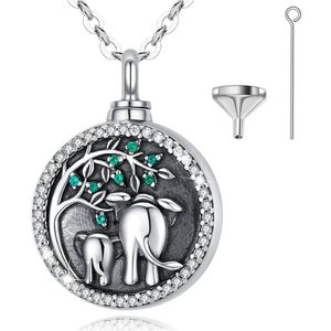 Ashanger Zilver Olifant & ketting sterling 925 | Zilveren assieraad