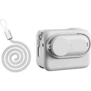 Allecto Plus - Silicone hoes voor GO3S camera in zwart met lensdop en draagkoord - Essentieel accessoire voor actiecamera's