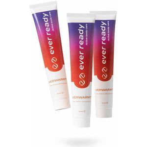 Ever Ready Warmte Crème 3-pack - Snel en langdurig effect - 100% Natuurlijke Gewricht- & Spierbalsem - Spiergel tegen Groeipijn, Nekpijn, Spierpijn & Rugpijn - Tijgerbalsem & Paardenbalsem - Tropische geur - 3x75ML