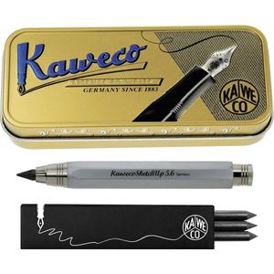 Kaweco - Cadeauset - SKETCH vulpotlood - 5.6 - Chrome Mat - Vintage Bewaarblikje - Vullingen Zwart