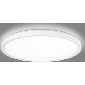 Navaris LED plafondlamp - Ronde lamp voor aan het plafond - Ultra plat - Met indirecte verlichting - Moderne plafonniere - 29,3 x 29,3 x 2,5 cm - 18W