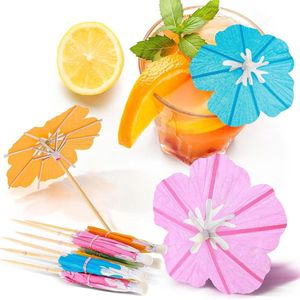 Allecto Plus - Cockailparaplu's Tandenstokers voor Drankjes - 50 Stuks - Hawaiiaanse Feestdecoratie