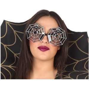 Halloween Halloween/horror spinnenweb bril voor volwassenen - Halloween verkleed accessoire