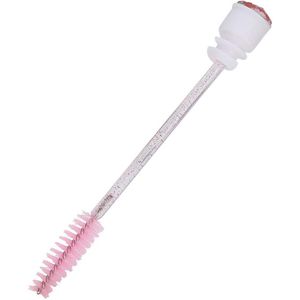 Rod Eyebrow Brush, Eyelash Eyebrow Applicator Wands, Combs and Brushing Eyelashes and Eyebrows for Eyelash Extension Travel Use Daily Use(Pink)