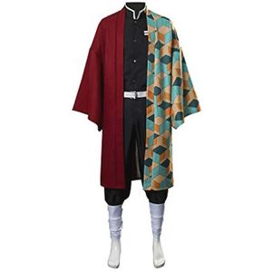 Heren Cosplay Kostuum voor Halloween - Tomioka Giyuu Haori Kimono Outfit Set