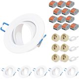 HOFTRONIC - Balos - Inbouwspot Armaturen - Kantelbaar - Wit - Aluminium