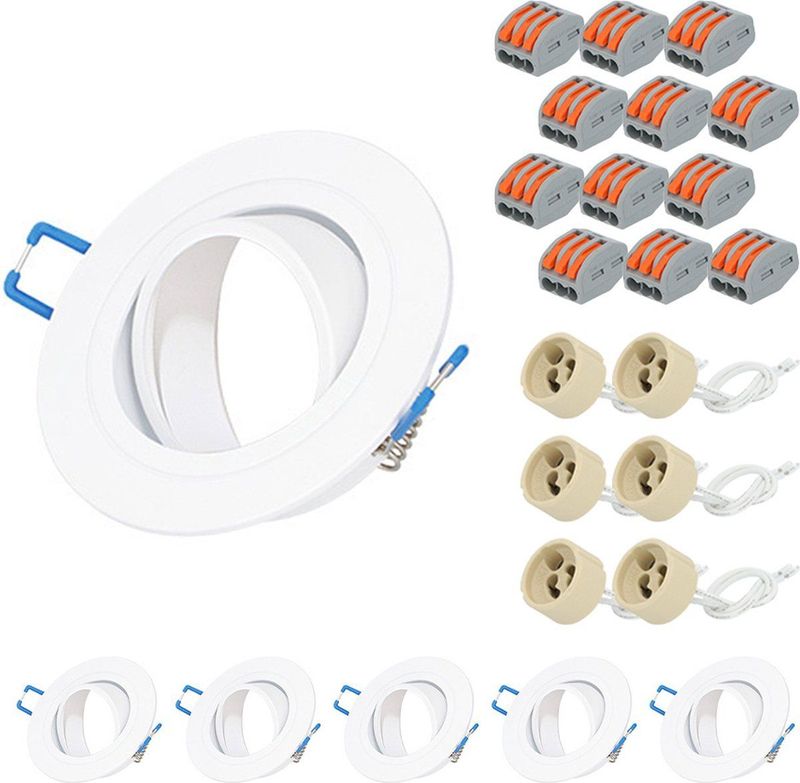 HOFTRONIC - Balos - Inbouwspot Armaturen - Kantelbaar - Wit - Aluminium